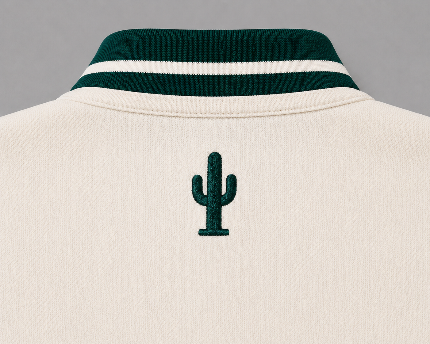 Heritage Polo Cream/ Forest Green
